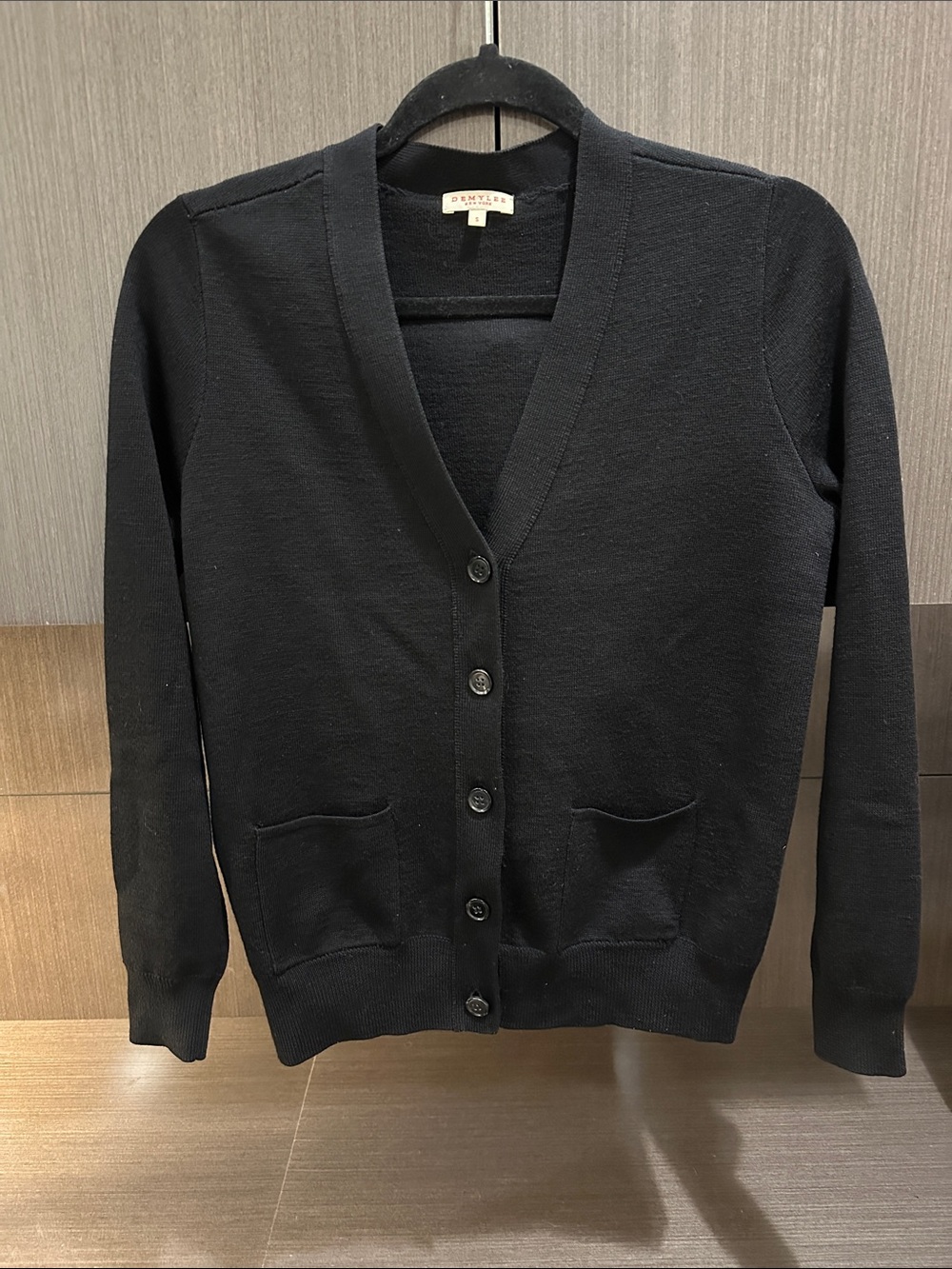 Demylee Black V-Neck Button Cardigan Sweater